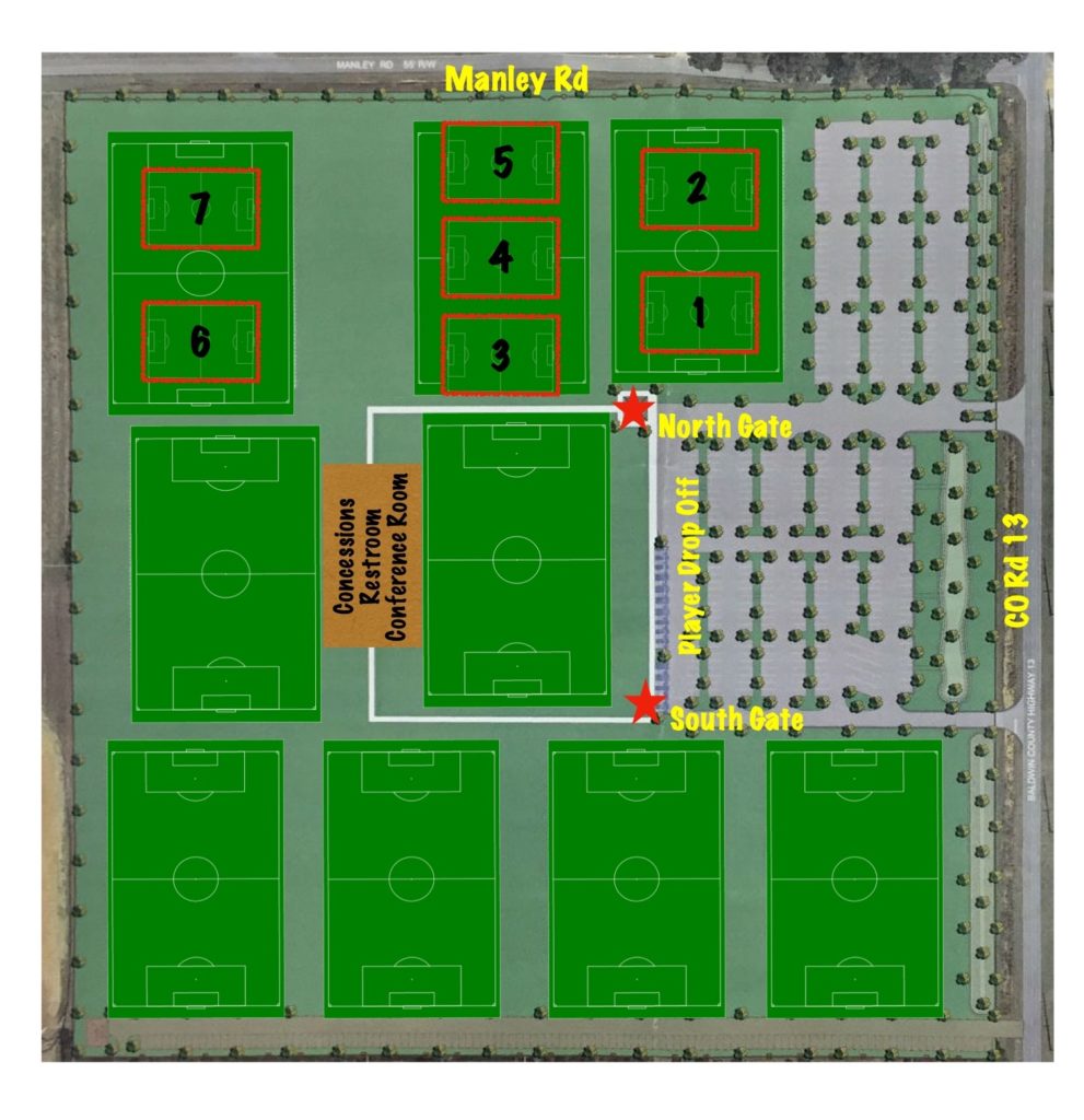 Fall 2022 Youth Game Day Fields