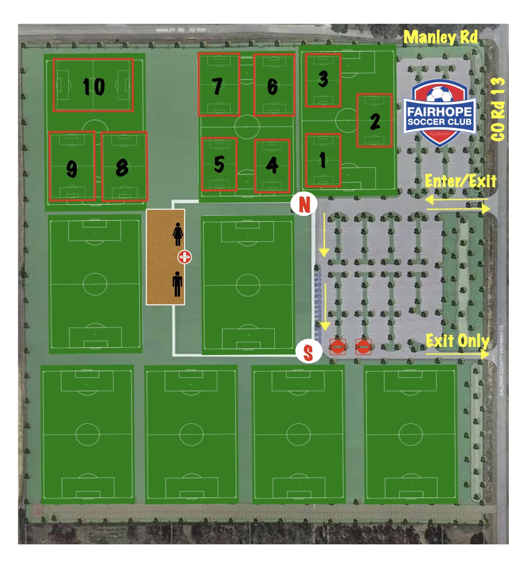 Spring 25 Youth Field Layout.1 Youth Game Day Field Map Spring 2025